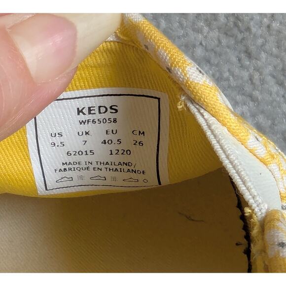 Keds Floral Double Decker Sneakers WOMENS SIZE 9.5 Yellow Slip On Shoes WF65058 - Picture 9 of 9